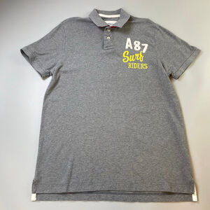 Aeropostale Gray Polo Shirt Men’s XXL A87 Surf Riders Retro Preppy Skater